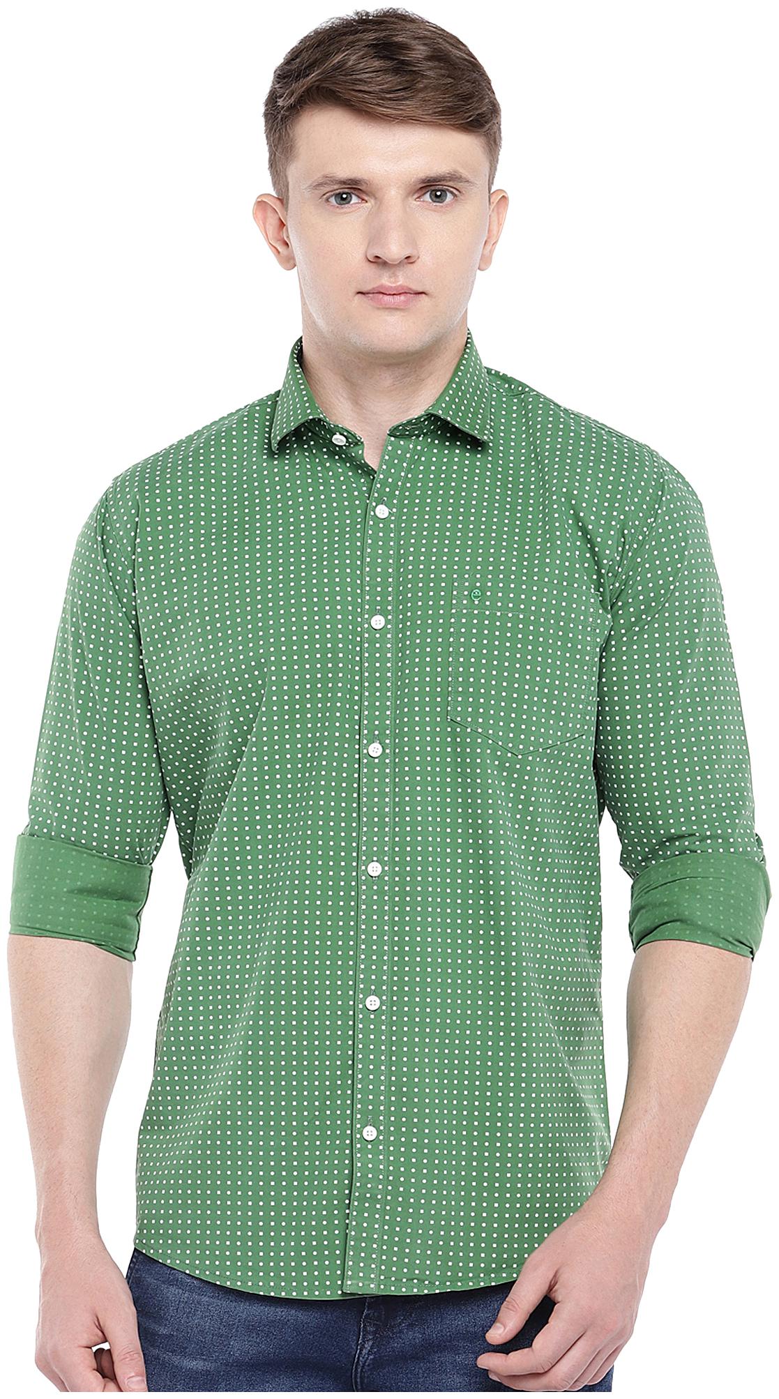 

Easies By Killer Men Green Printed Slim Fit Casual Shirt