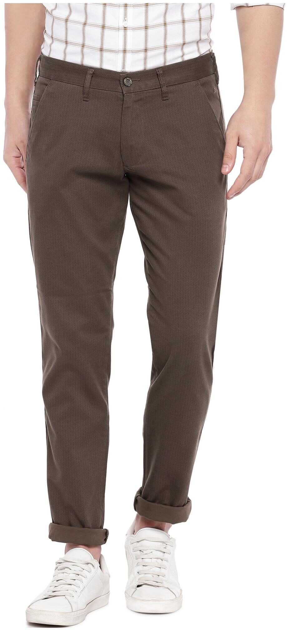 

Easies By Killer Men Brown Solid Slim fit Regular trousers