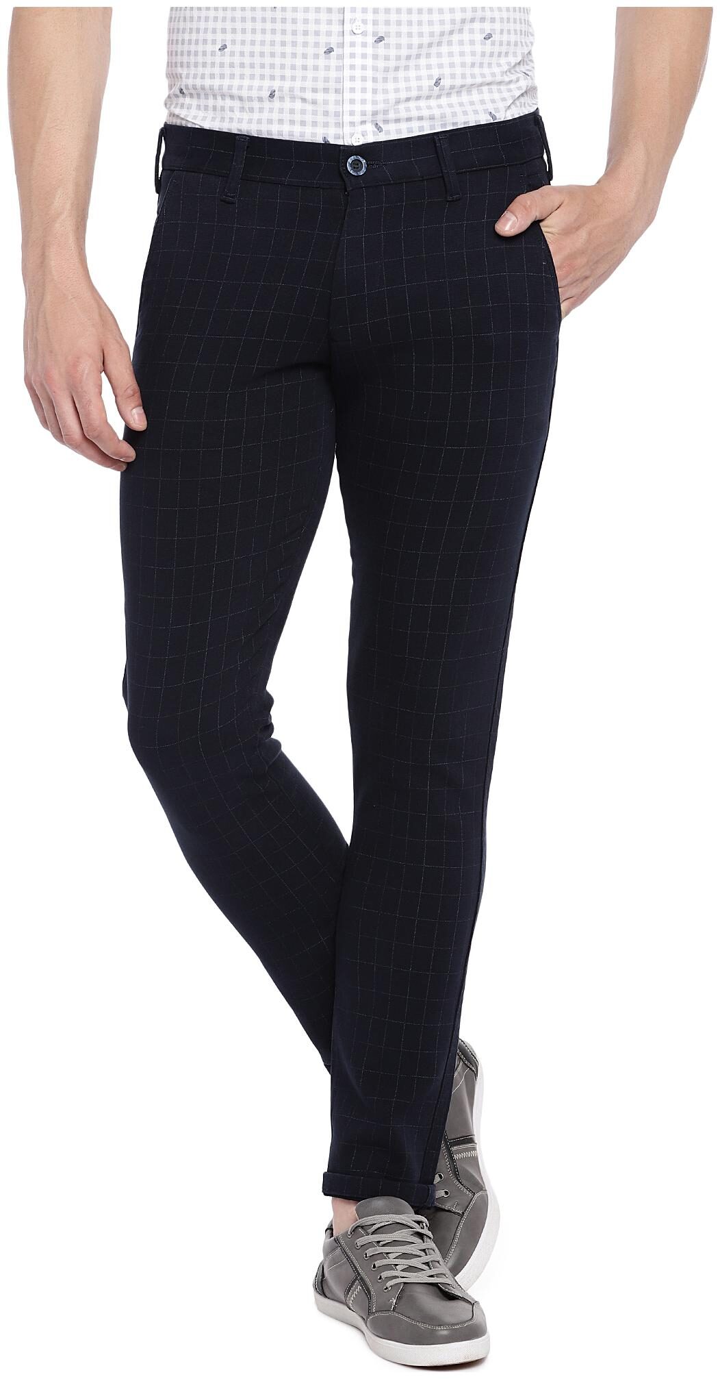 

Easies By Killer Men Blue Solid Slim fit Regular trousers