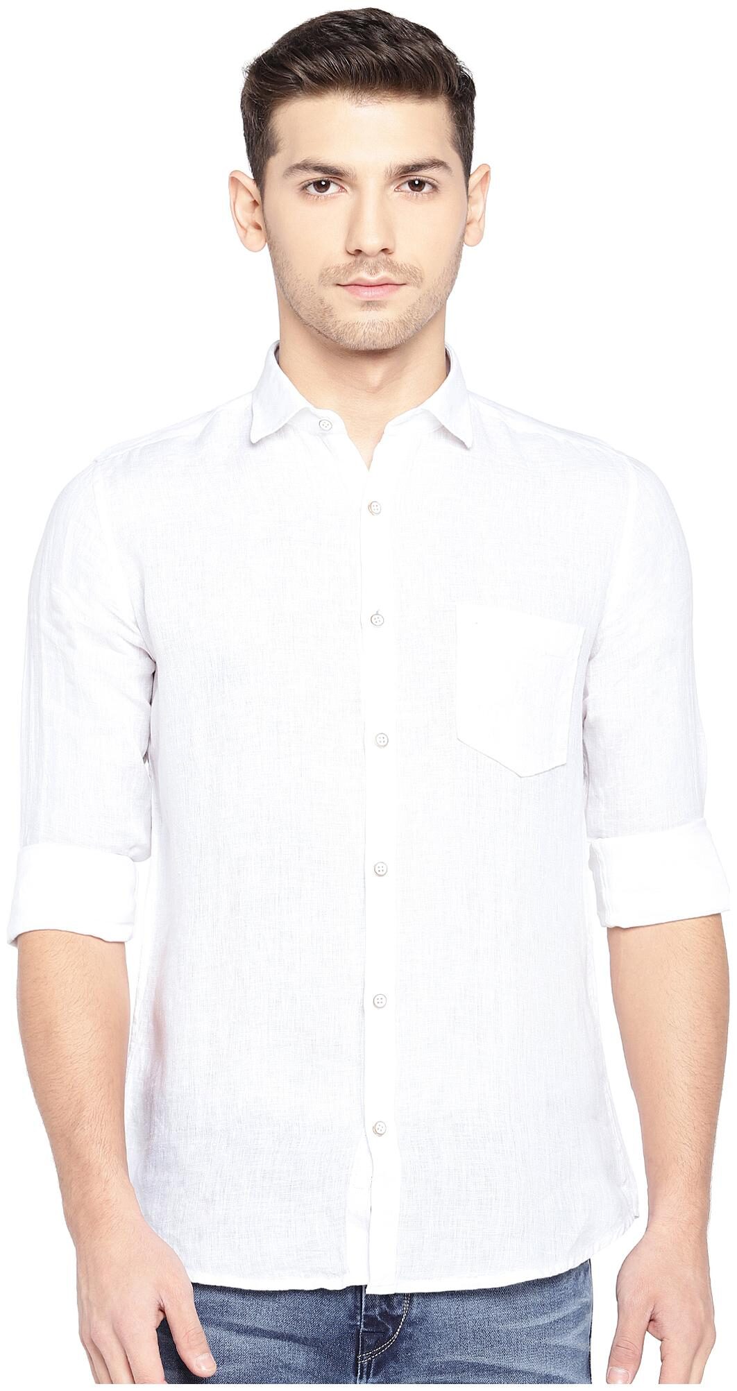 

Easies By Killer Men White Solid Slim Fit Casual Shirt