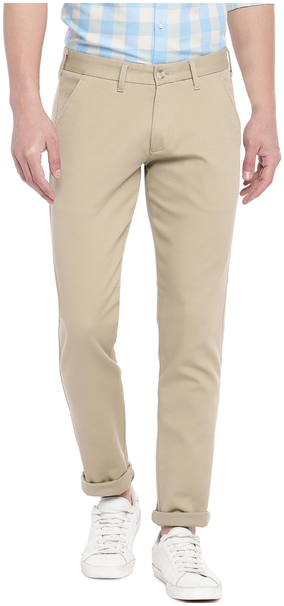 

Easies By Killer Men Beige Solid Slim fit Regular trousers