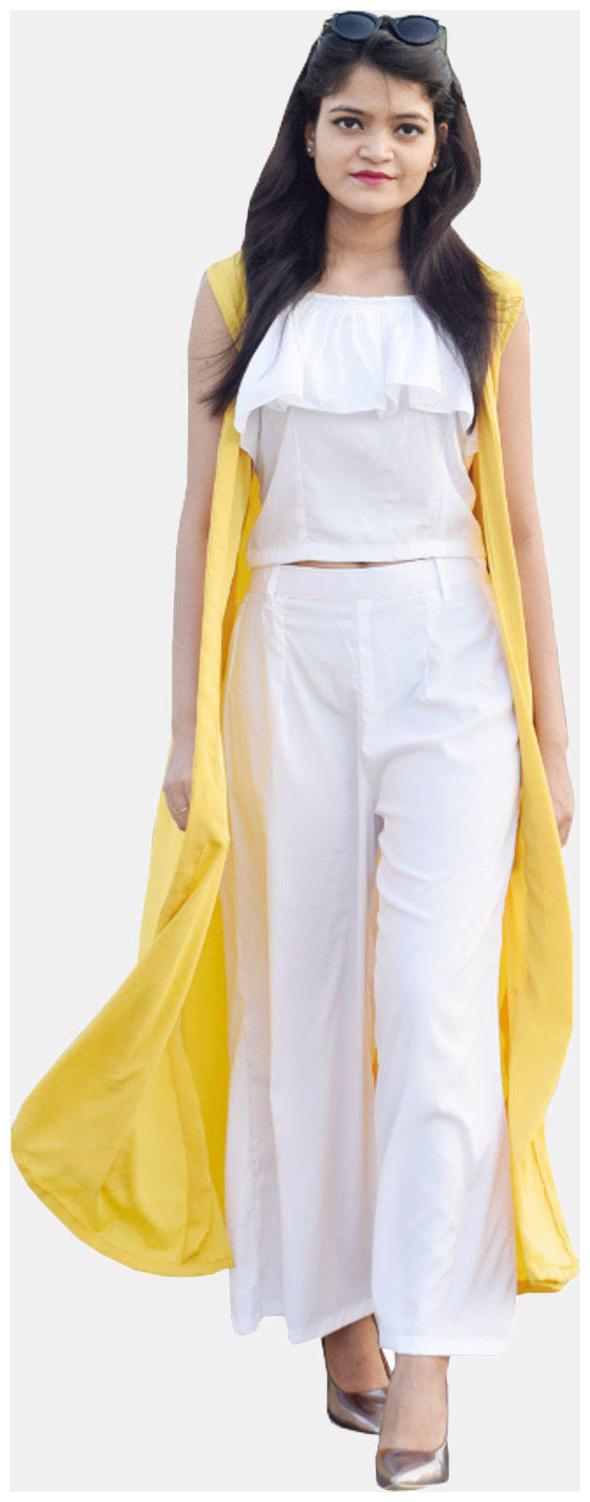 

Rajkumari dress up like a princess Solid Romper - Yellow White
