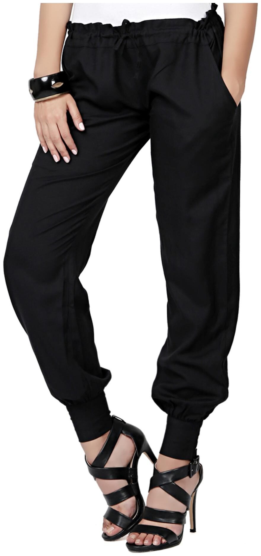 

EAVAN Black Rayon Pant