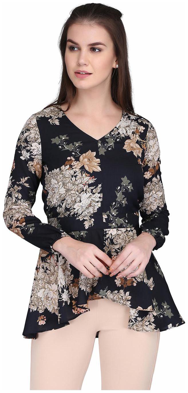 

EAVAN Women Floral Regular top - Black
