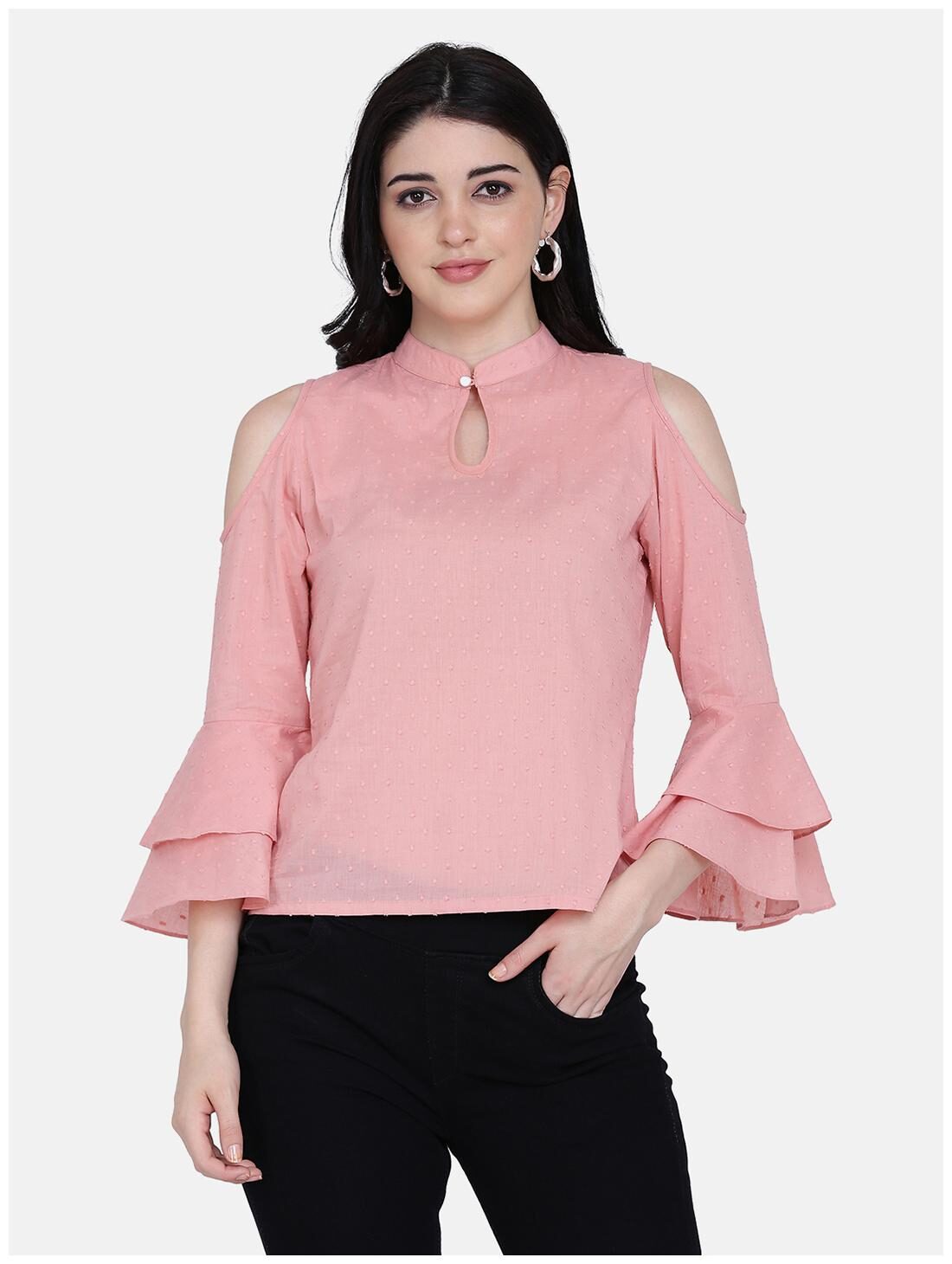 

Eavan Women Solid Regular top - Pink