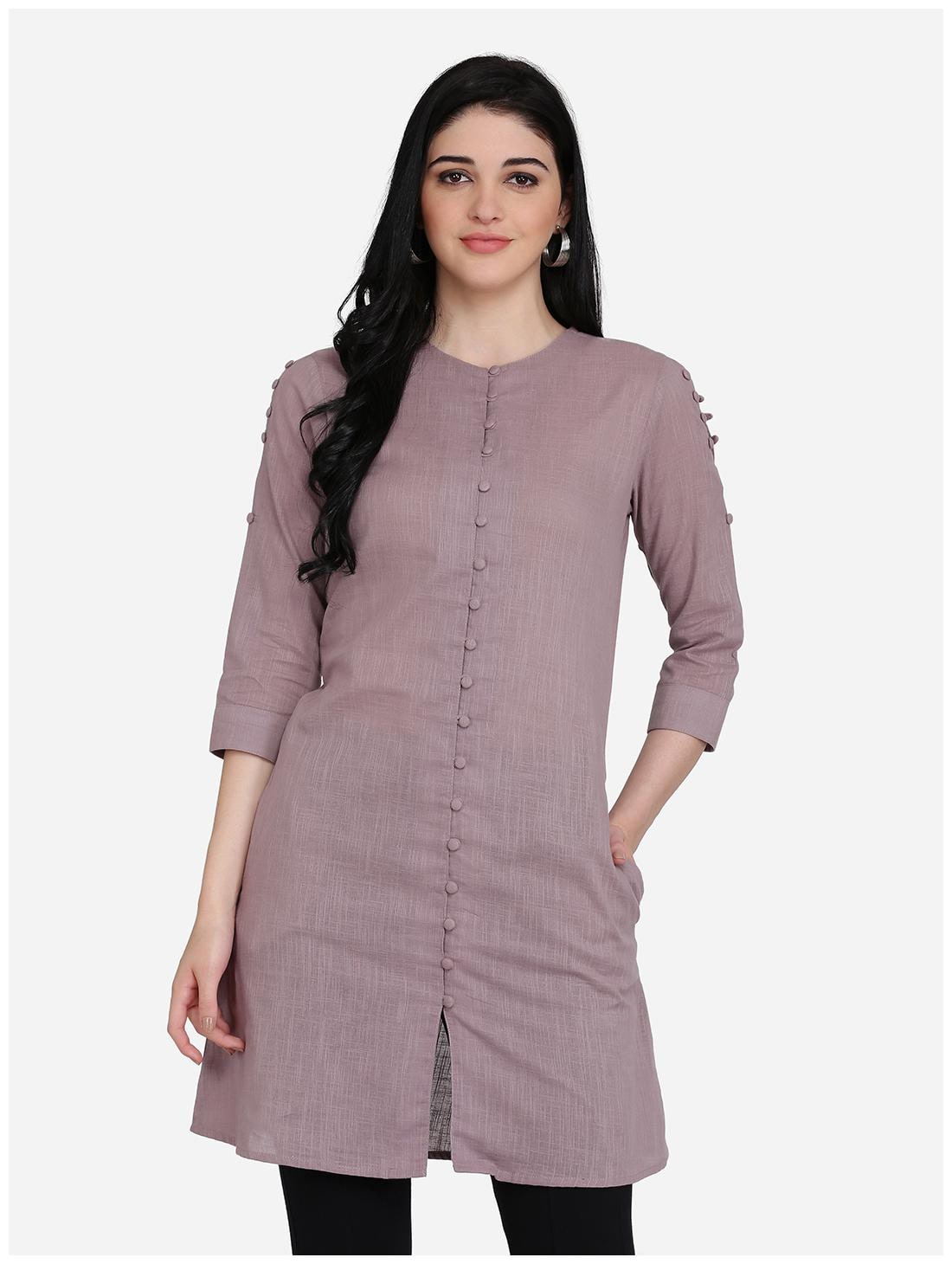 

Eavan Women Solid Regular tunic - Purple