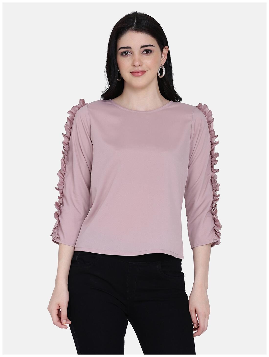 

Eavan Women Solid Regular top - Pink