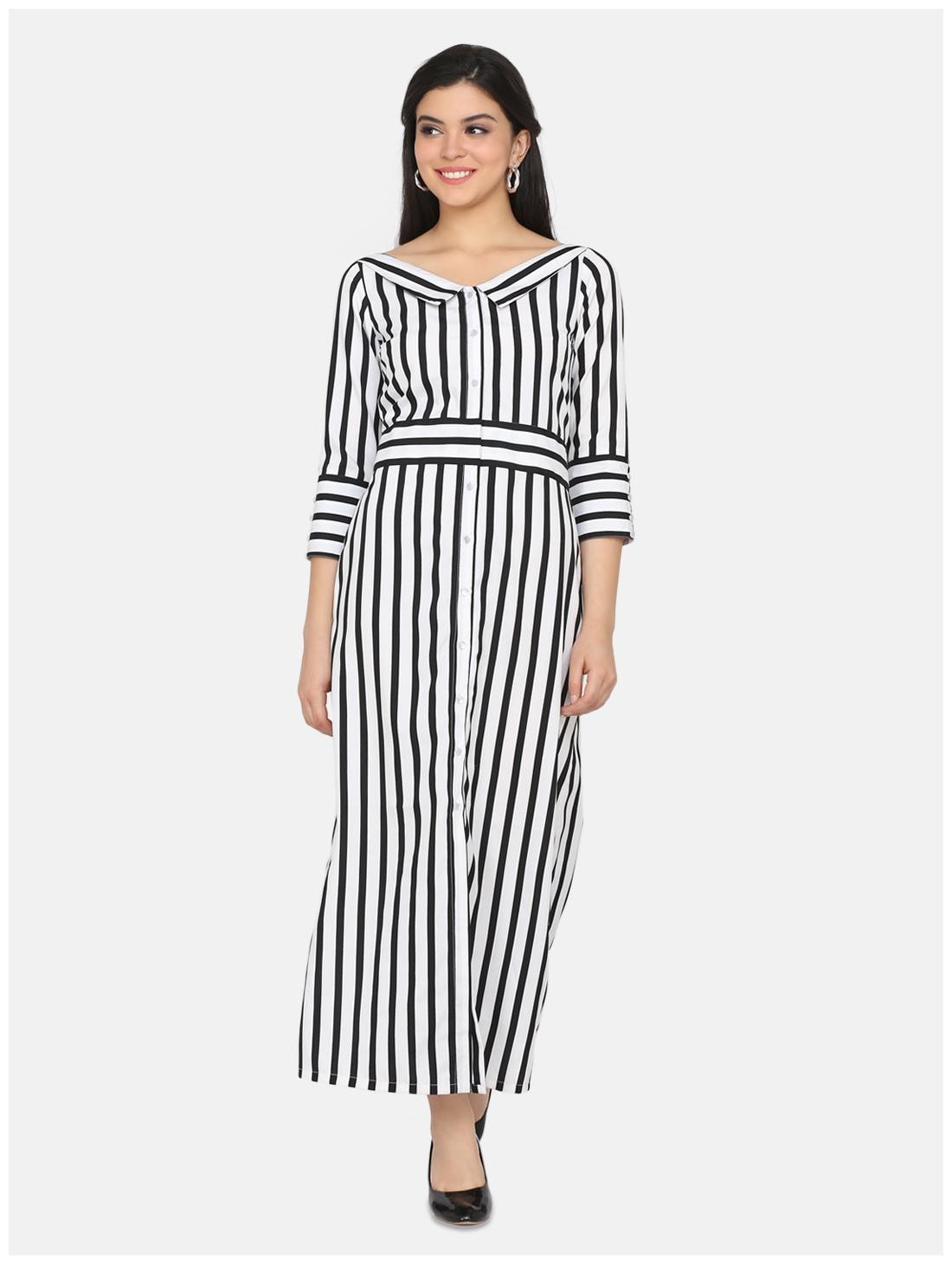 

Eavan White Striped Maxi dress