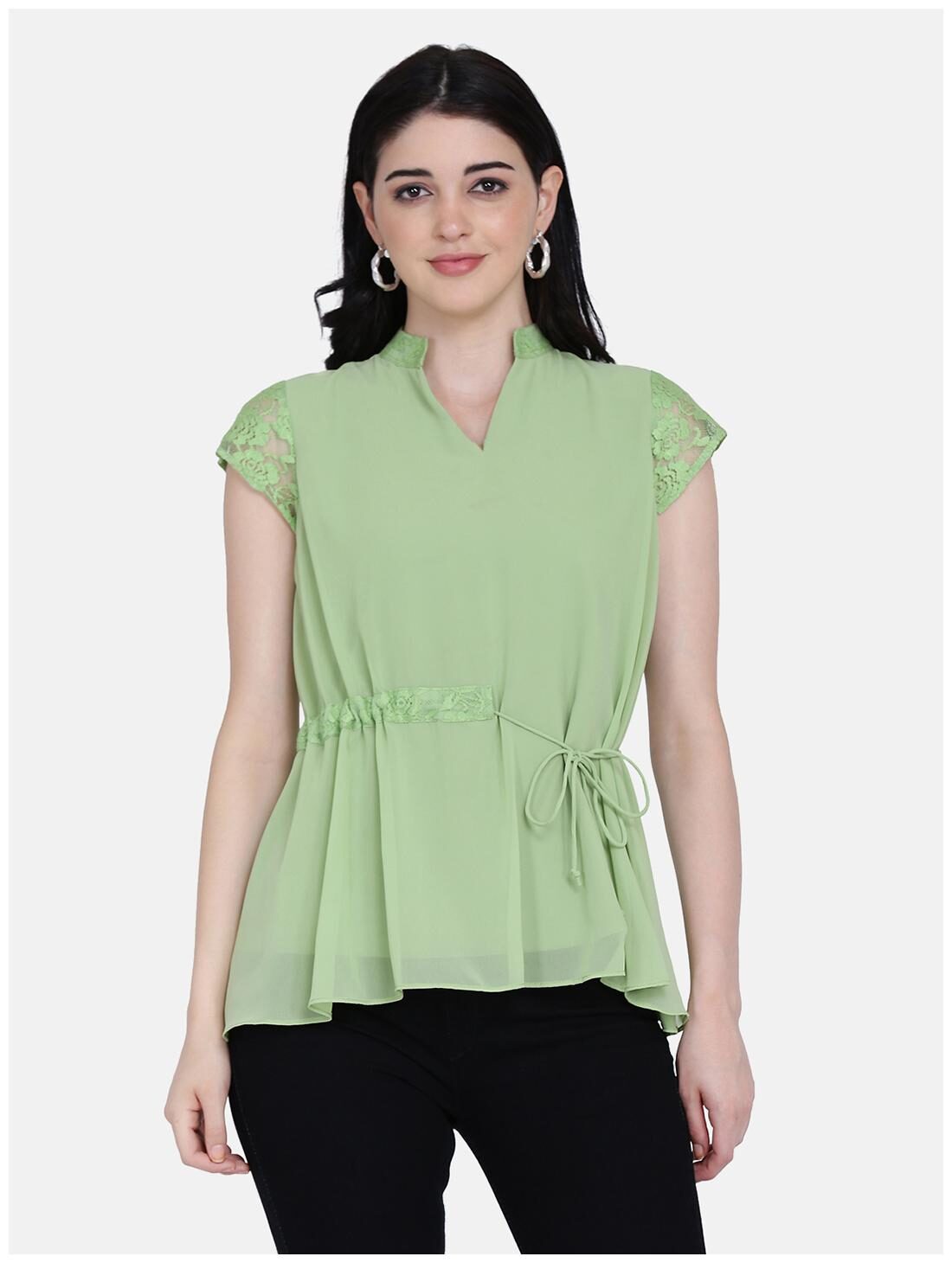 

Eavan Women Solid Regular top - Green