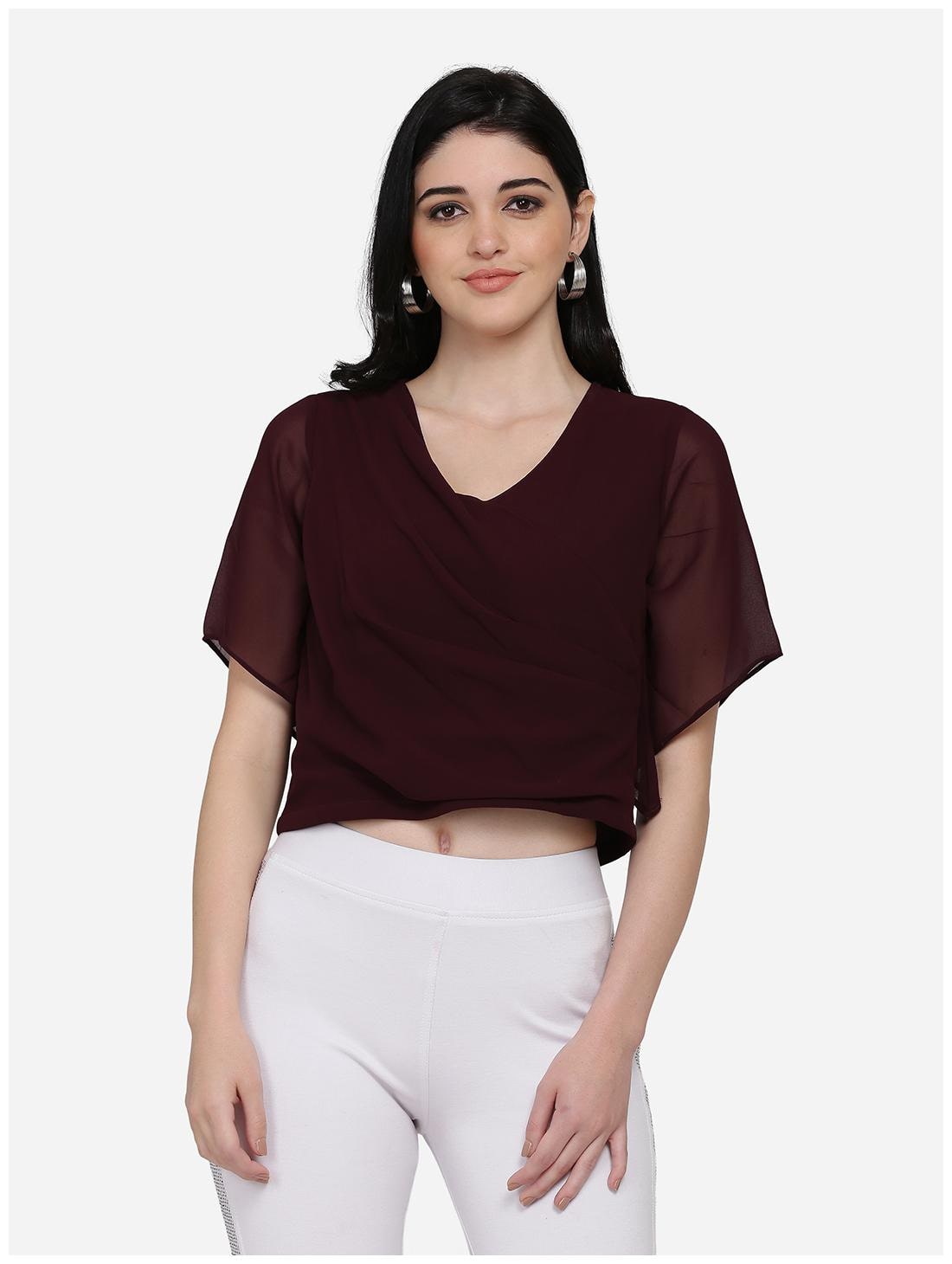 

Eavan Women Solid Regular top - Brown