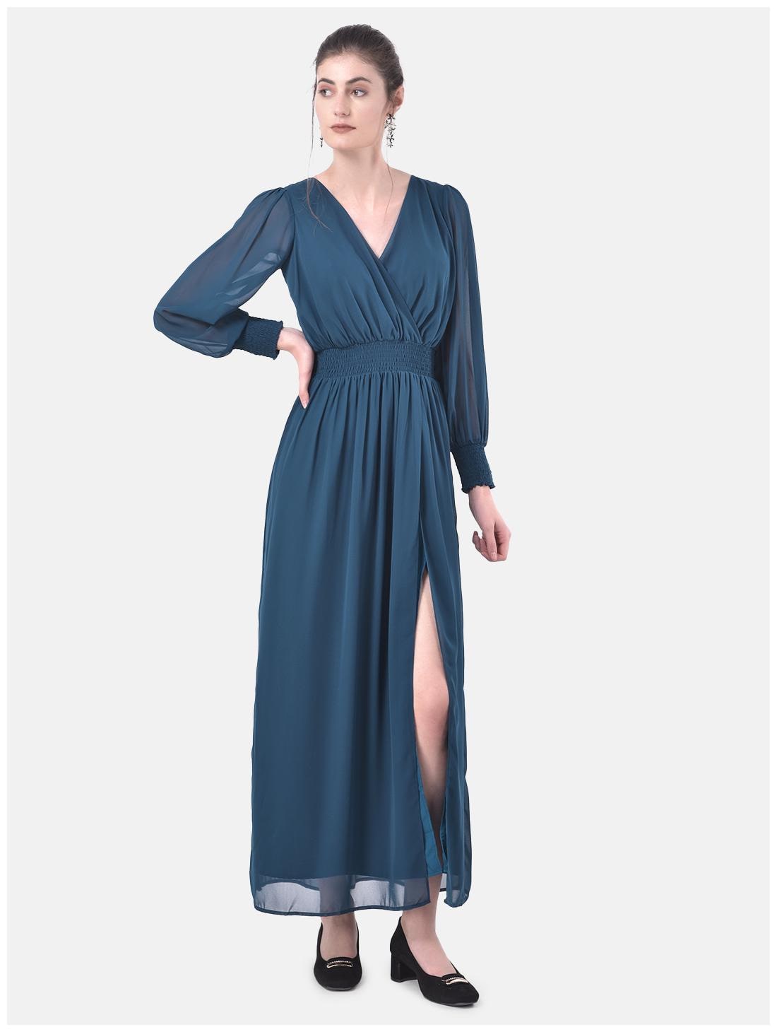 

Eavan Blue Solid Flared dress