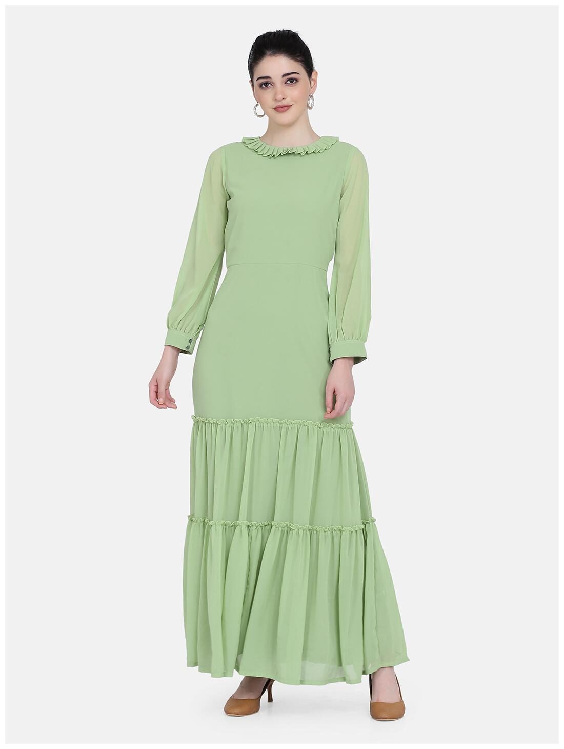 

Eavan Green Solid Maxi dress