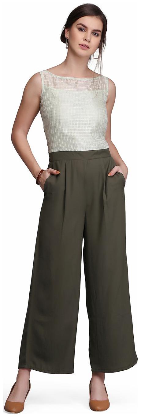 

EAVAN Self design Jumpsuit - Green