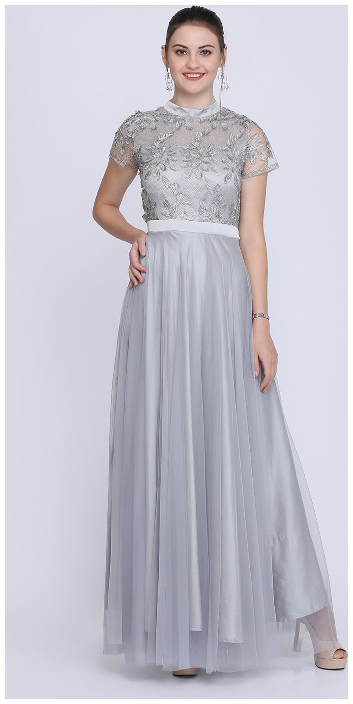 

Eavan Grey Embellished Gown