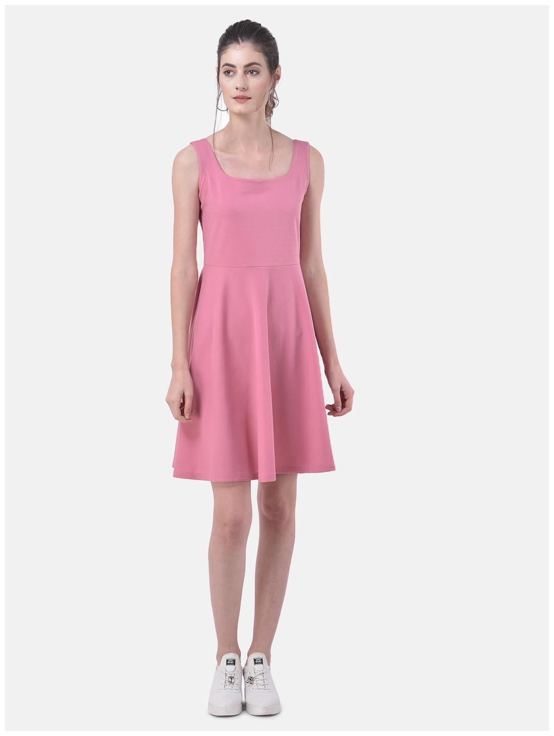 

Eavan Pink Solid Fit flare dress