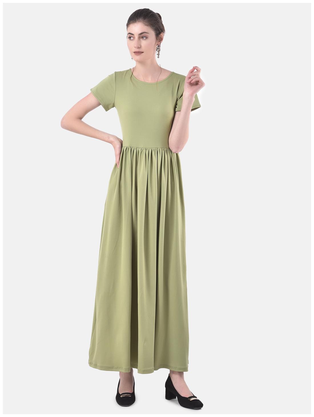 

Eavan Green Solid Flared dress