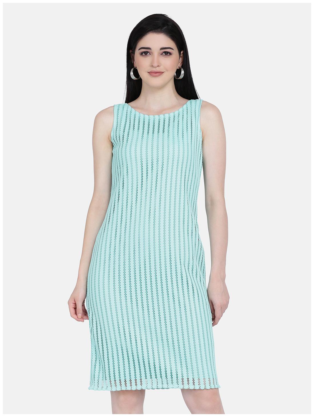 

Eavan Turquoise Self design Sheath dress