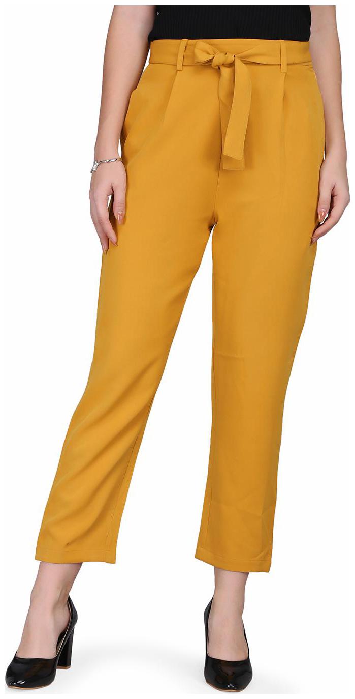 

EAVAN Women Yellow Straight fit Regular trousers