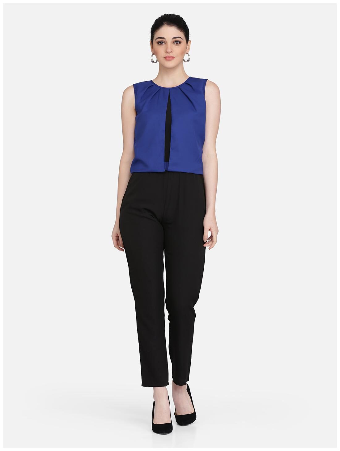 

Eavan Solid Jumpsuit - Blue Black