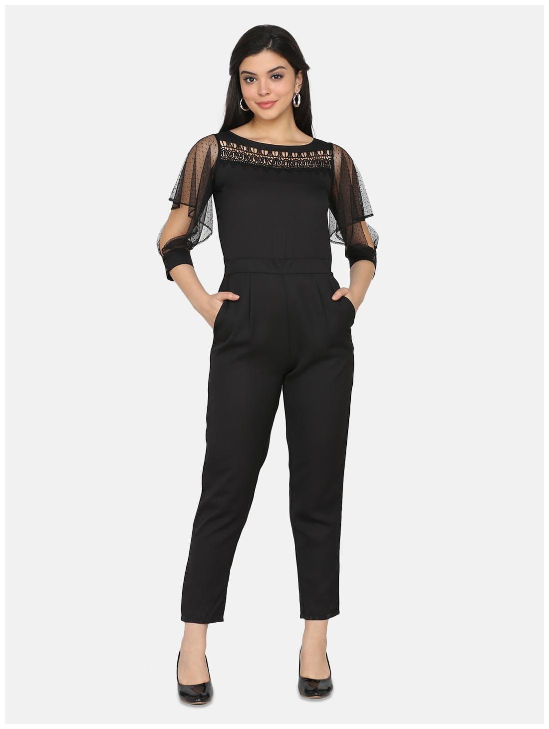 

Eavan Solid Jumpsuit - Black