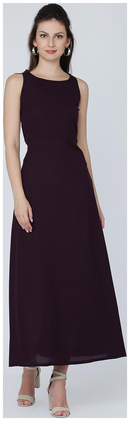 

EAVAN Purple Solid Maxi dress