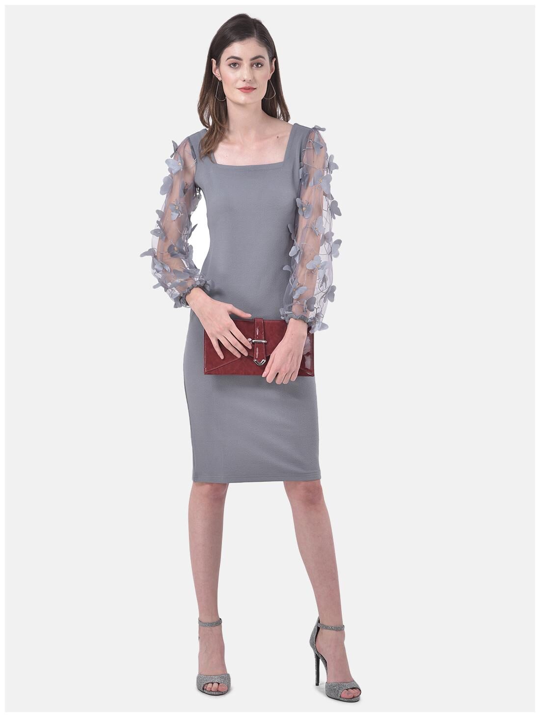 

Eavan Grey Solid Bodycon dress