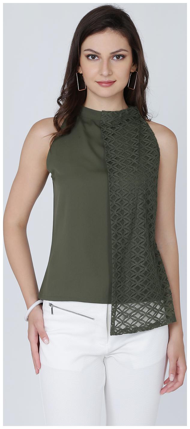 

EAVAN Women Self design Regular top - Green
