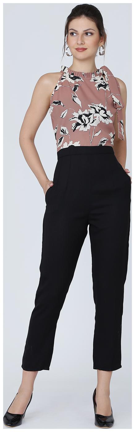 

EAVAN Floral Jumpsuit - Black Brown