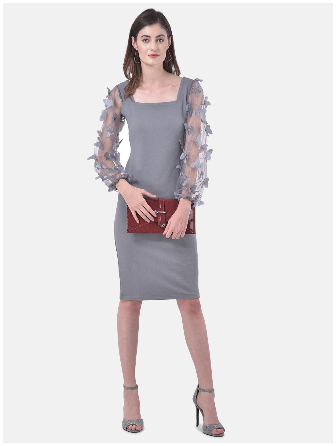 

Eavan Grey Solid Bodycon dress