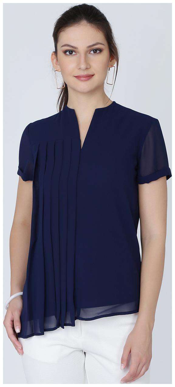 

EAVAN Women Solid A-line top - Blue