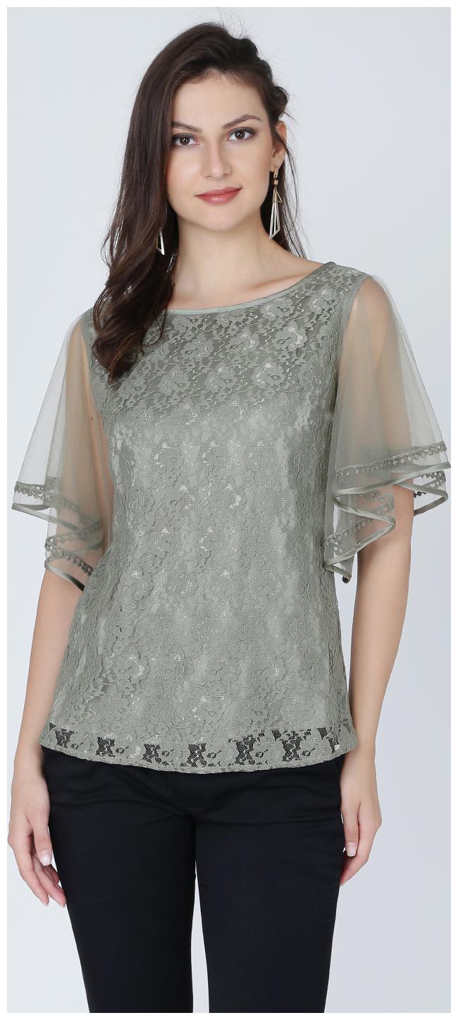 

EAVAN Women Self design Regular top - Grey