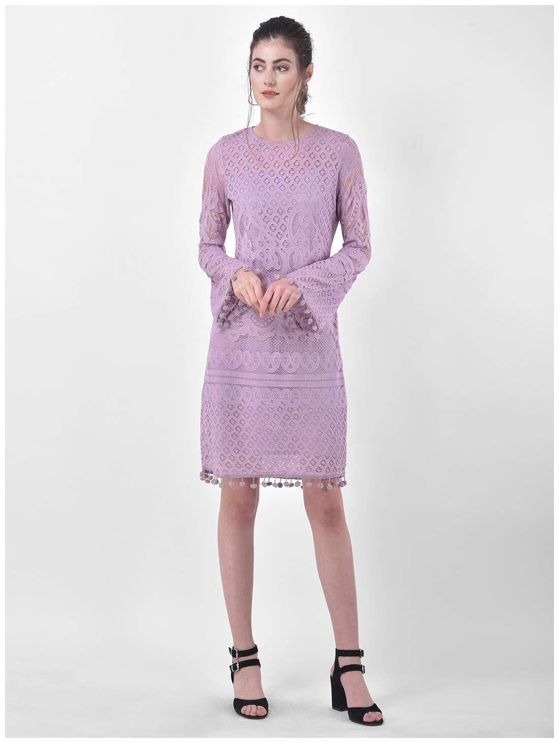 

Eavan Purple Self design Sheath dress