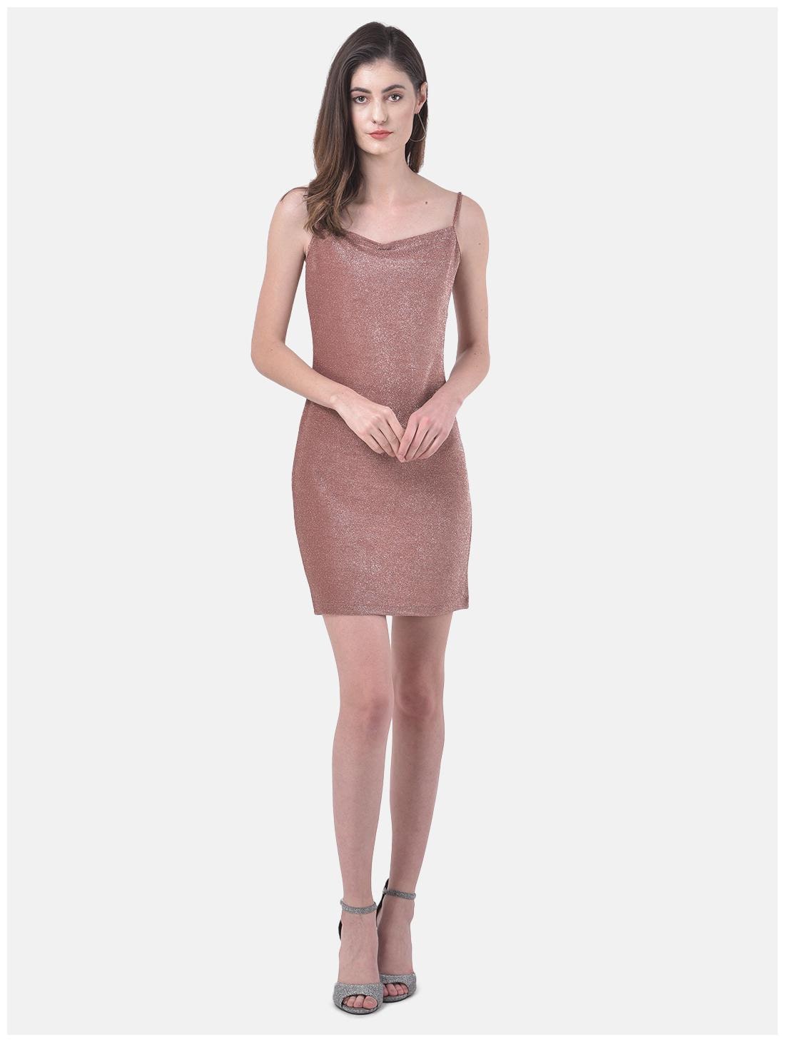 

Eavan Copper Solid Bodycon dress