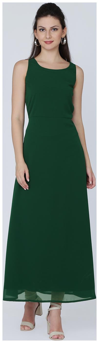 

EAVAN Green Solid Maxi dress