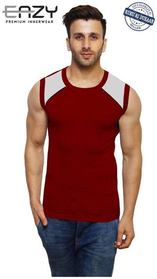 Eazy Regular Red Gym Vests (#1061)