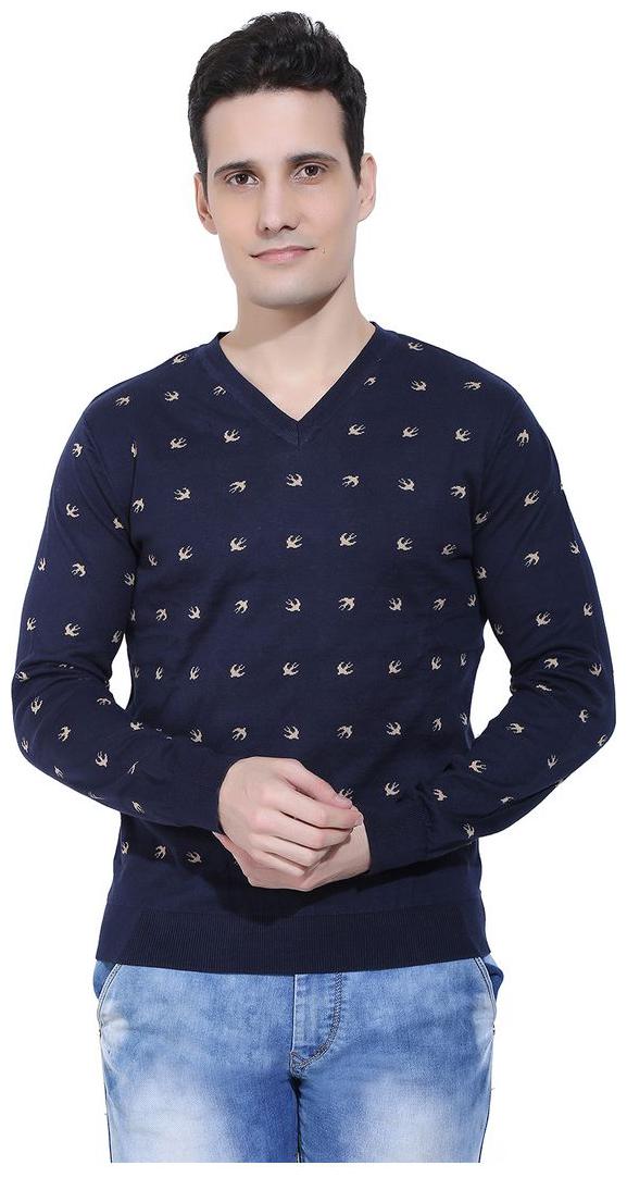 

Ebry Reston Flat Knit V-nceck Printed Pullover