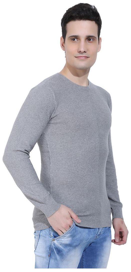 

Ebry Reston Flat Knit Round Neck Grey Pullover