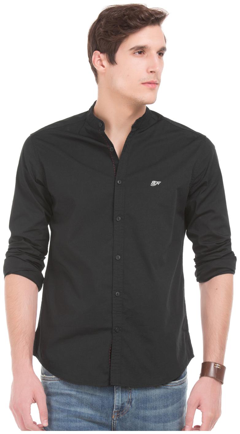 

ED Hardy Men Grey Solid Slim Fit Casual Shirt