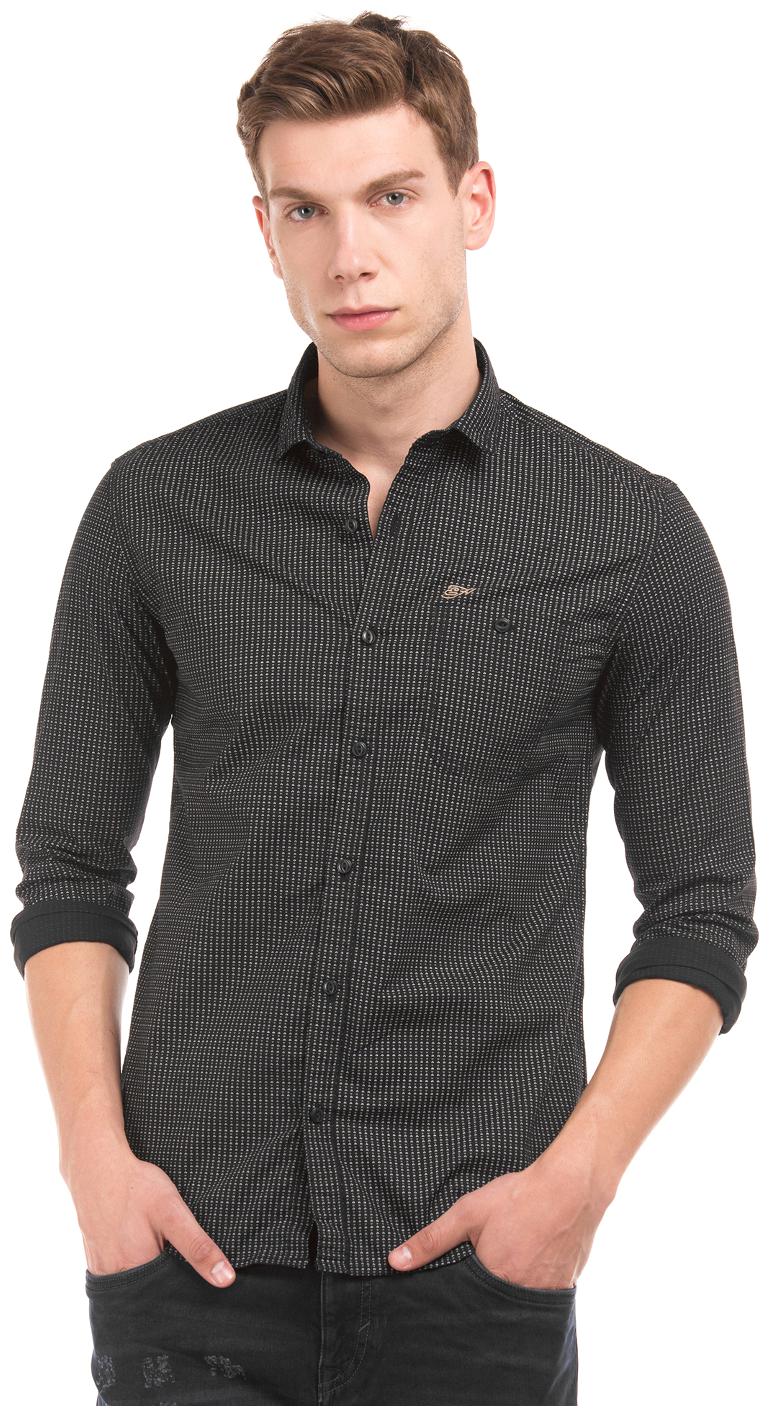 

ED Hardy Men Black Printed Slim Fit Casual Shirt
