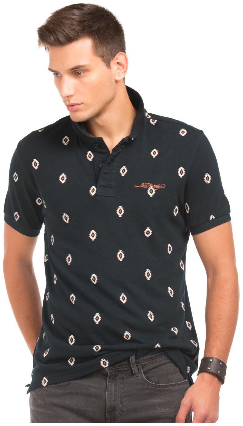 

ED Hardy Men Black Regular fit Cotton Polo collar T-Shirt - Pack Of 1