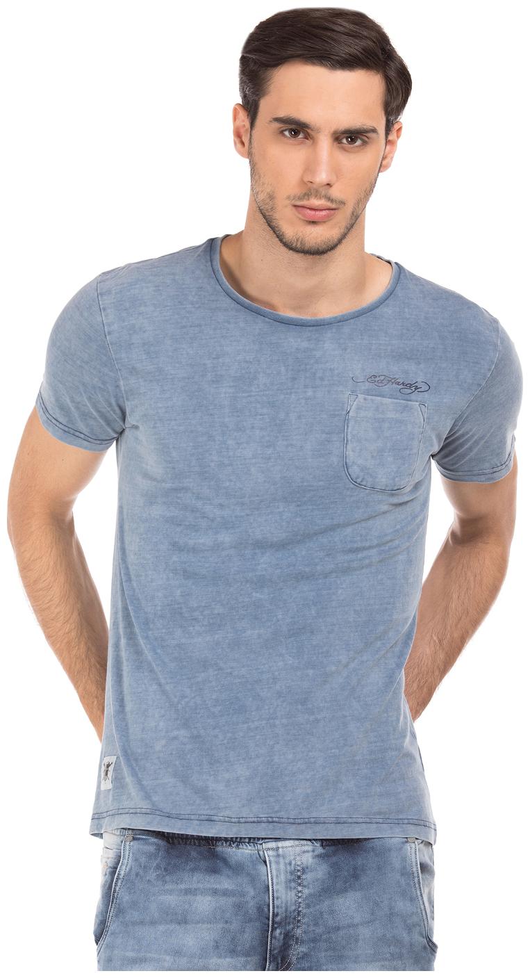 

ED Hardy Men Blue Regular fit Cotton Round neck T-Shirt - Pack Of 1