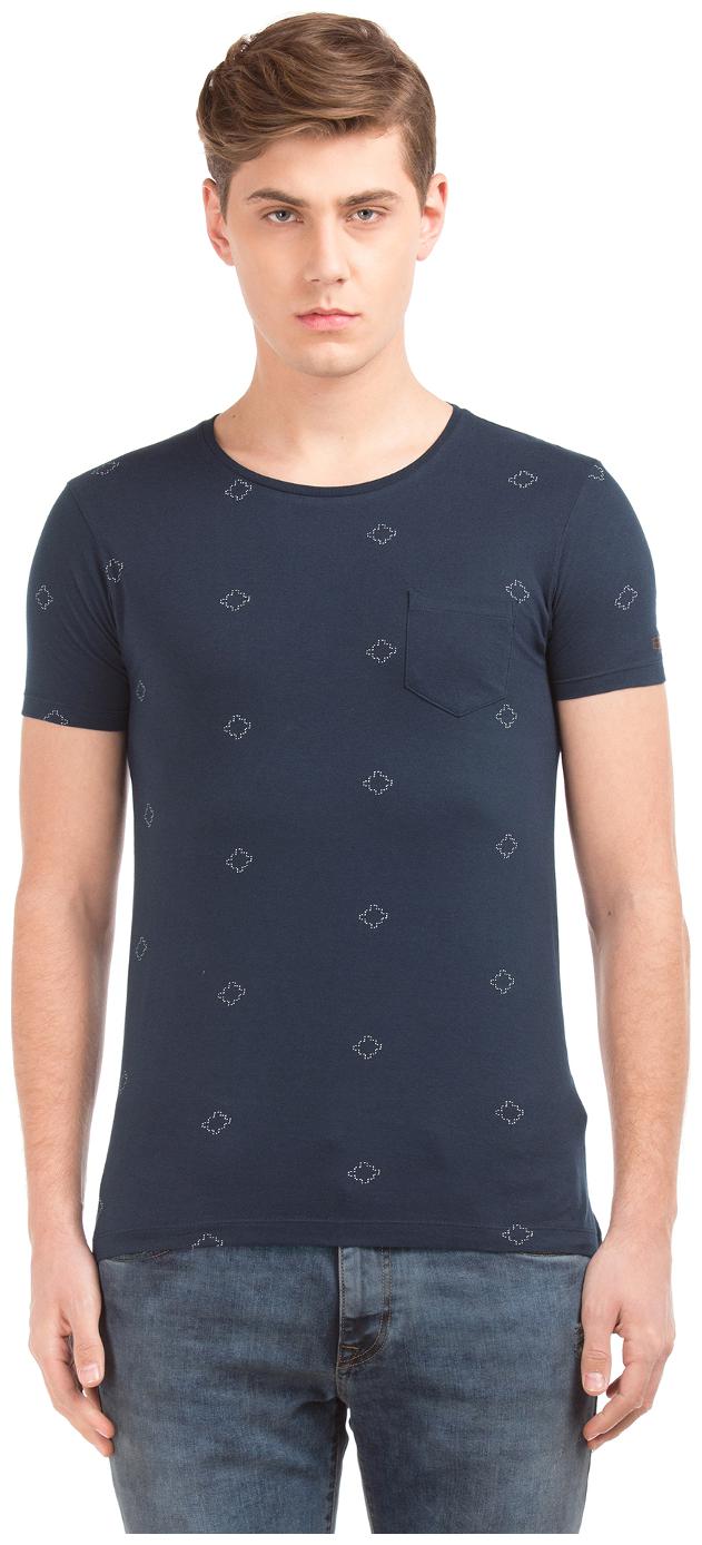 

Ed Hardy Blue Cotton Printed Regular Fit T-Shirt