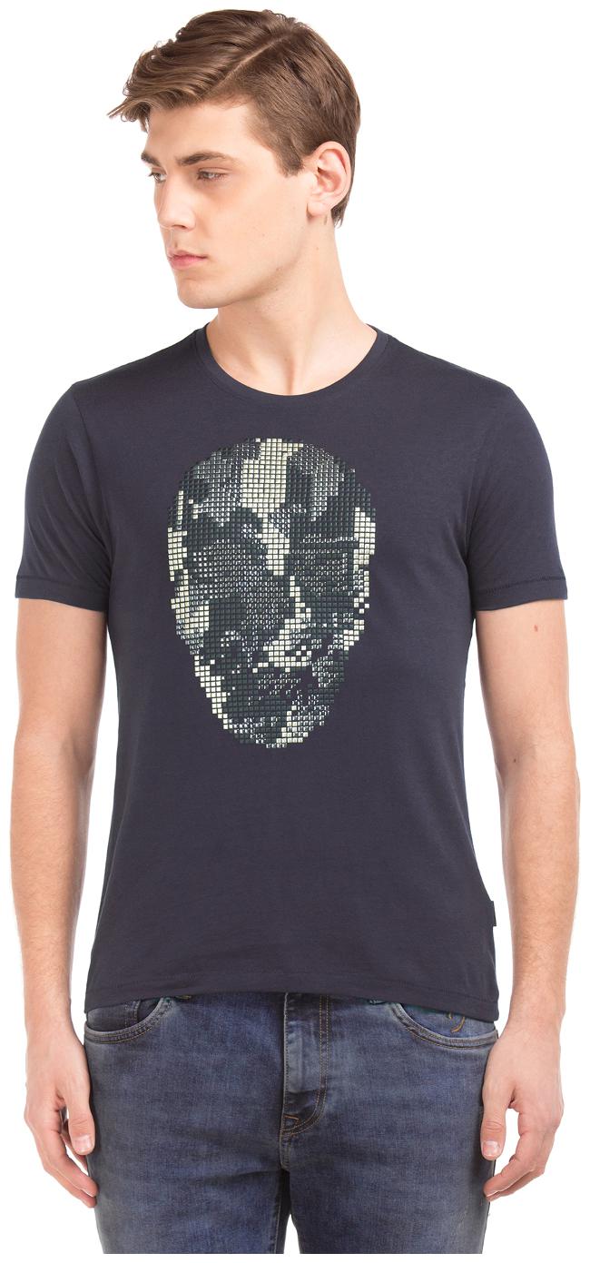 

ED Hardy Men Navy blue Regular fit Cotton Round neck T-Shirt - Pack Of 1