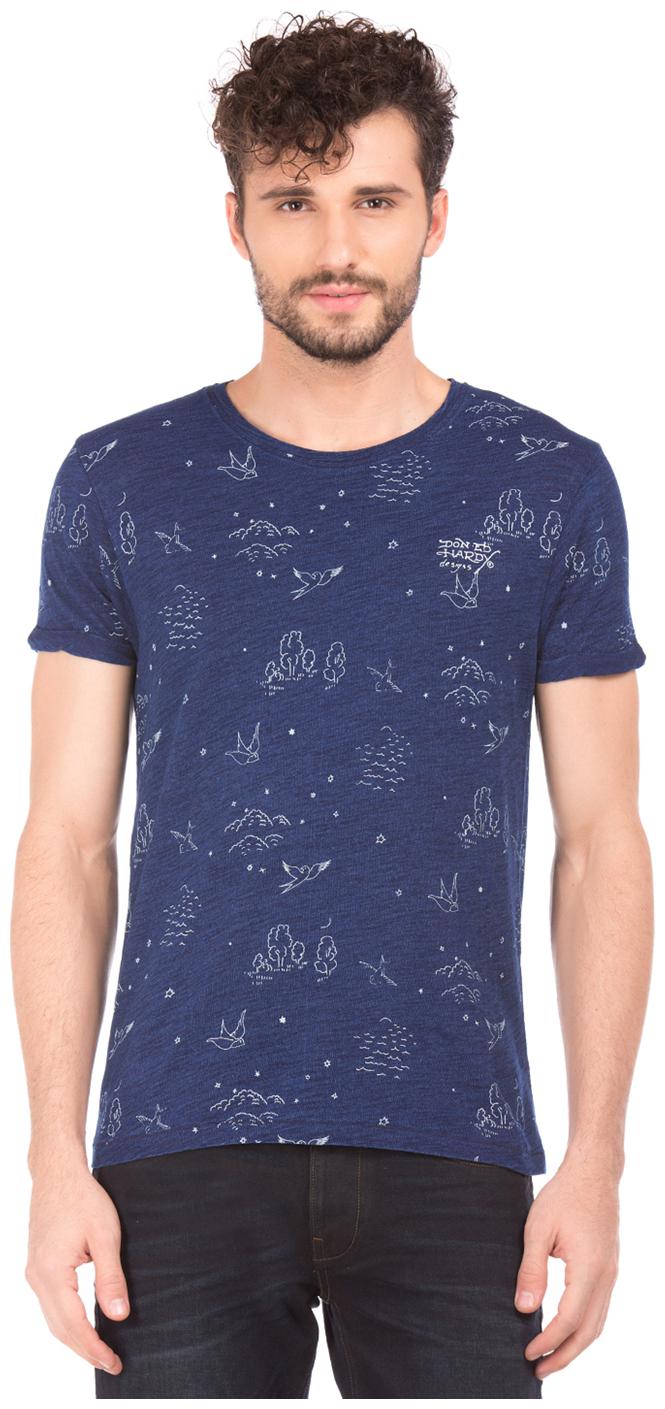 

ED Hardy Men Blue Slim fit Cotton Round neck T-Shirt - Pack Of 1