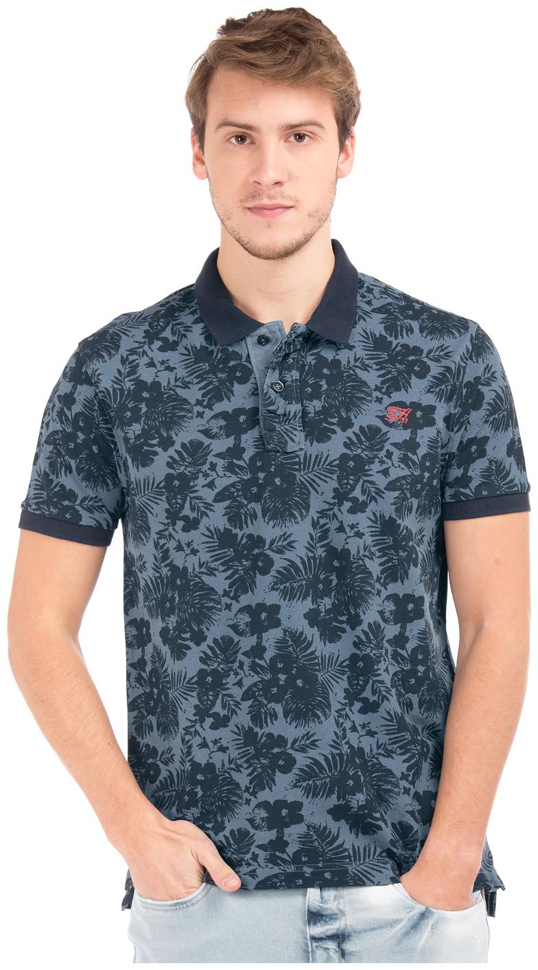 

ED Hardy Men Blue Slim fit Cotton Polo collar T-Shirt - Pack Of 1