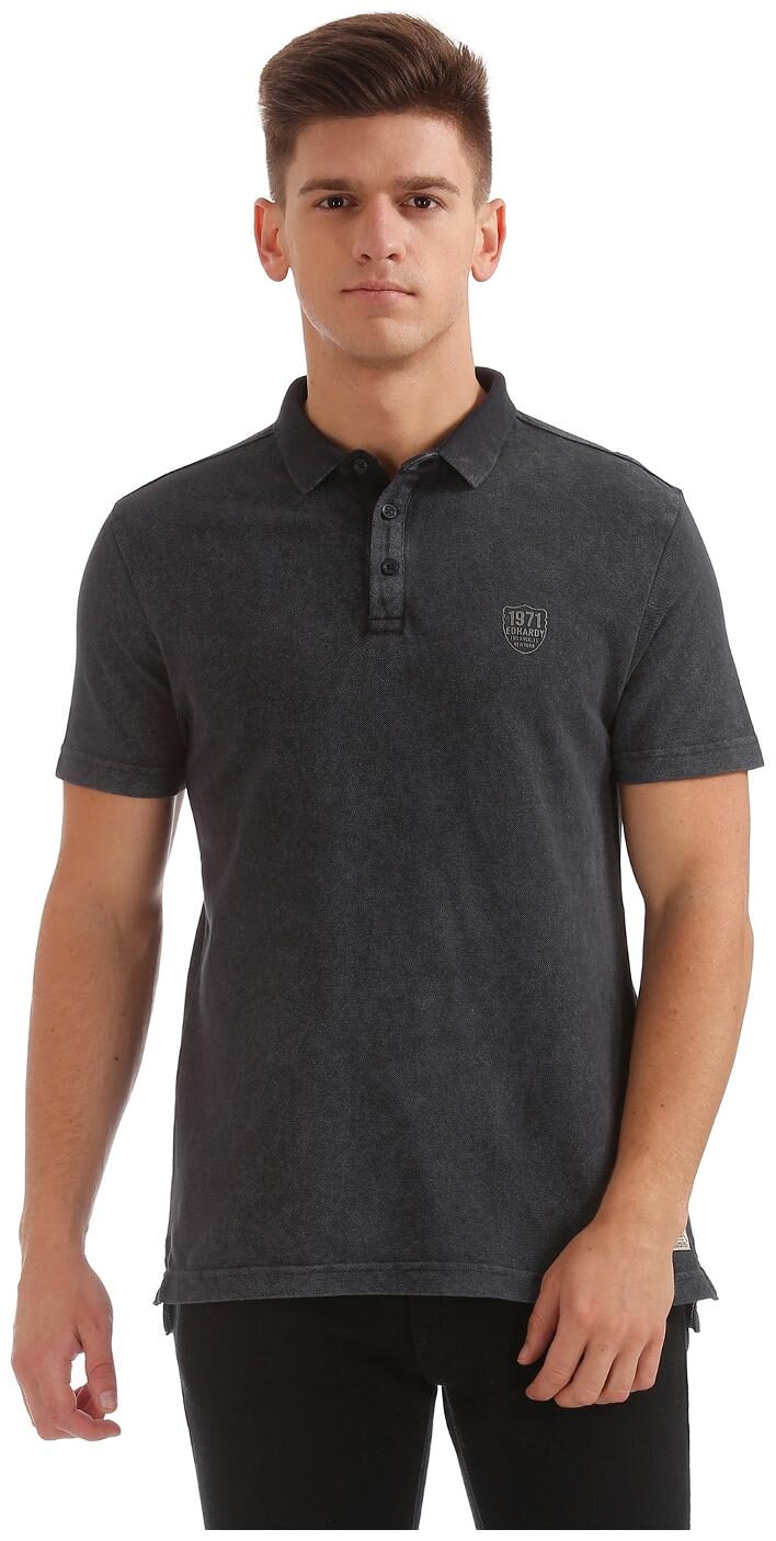 

ED Hardy Men s Slim Fit Solid T-Shirt - Blue