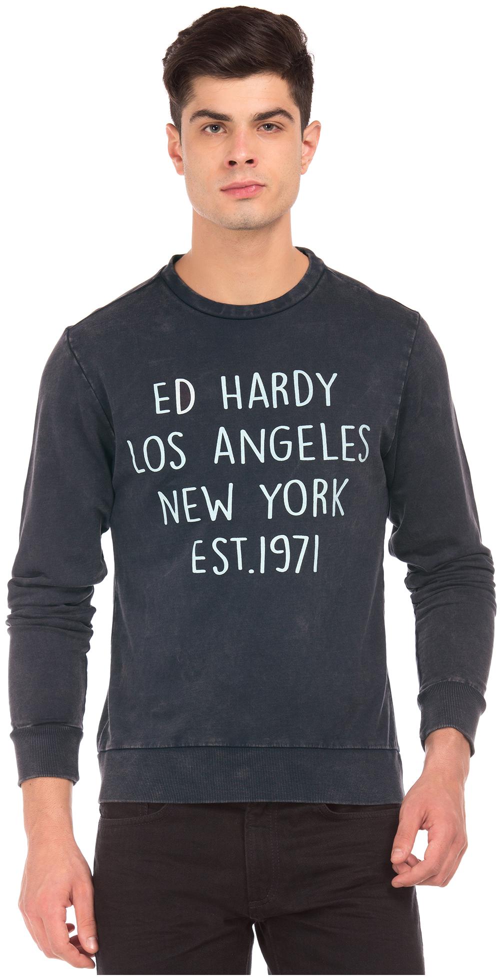 

ED Hardy Men Blue Round neck Sweatshirt