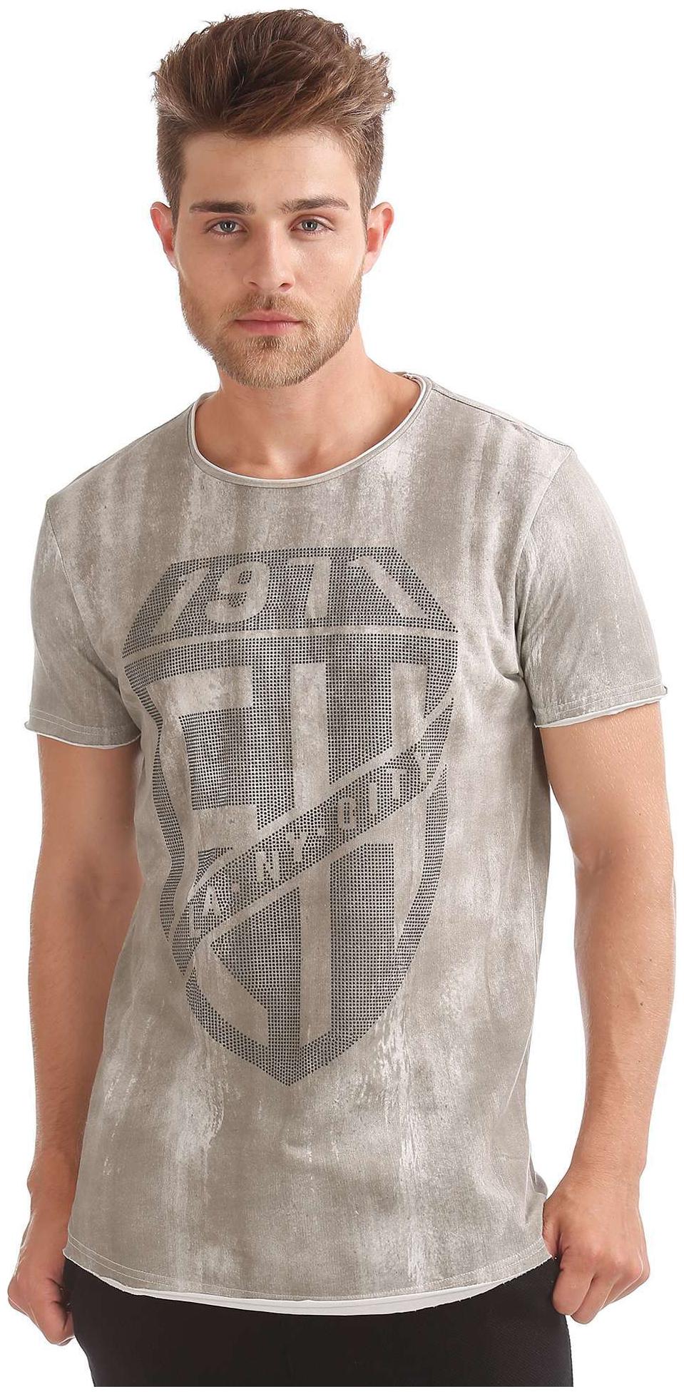 

ED Hardy Men Grey Regular fit Cotton V neck T-Shirt - Pack Of 1