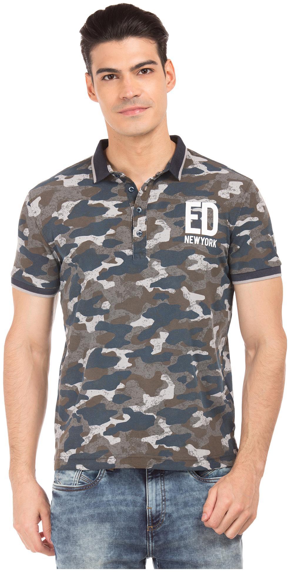 

ED Hardy Men Grey Slim fit Cotton Polo collar T-Shirt - Pack Of 1