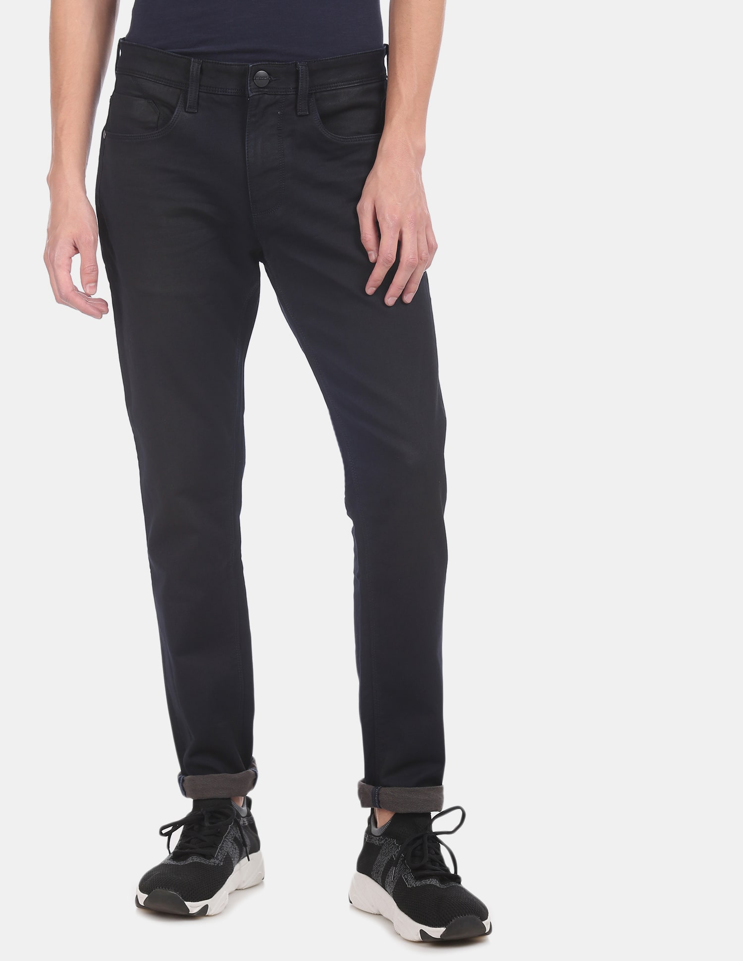 

ED Hardy Men Navy Blue Skinny Fit Jeans